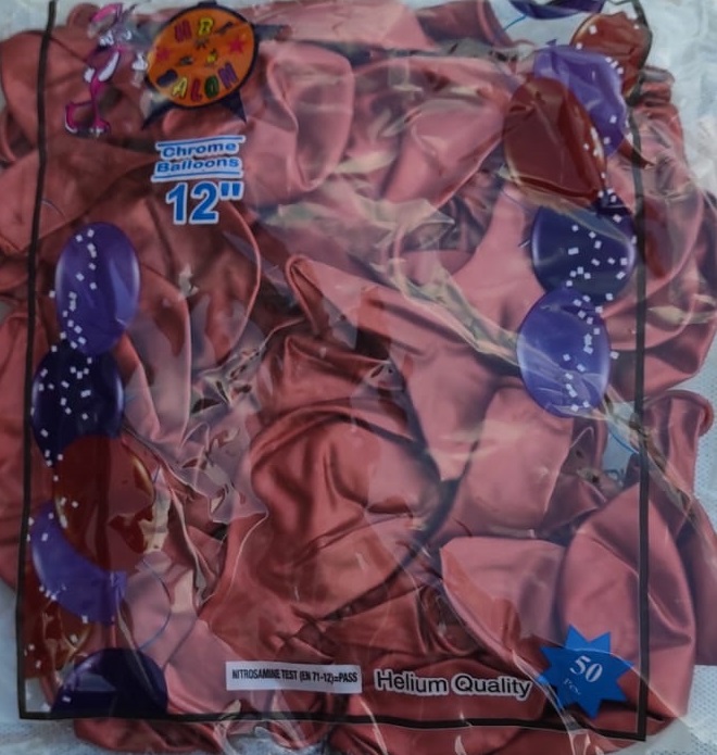 toptan hbk krom balon gold rose 12 inç 50 li